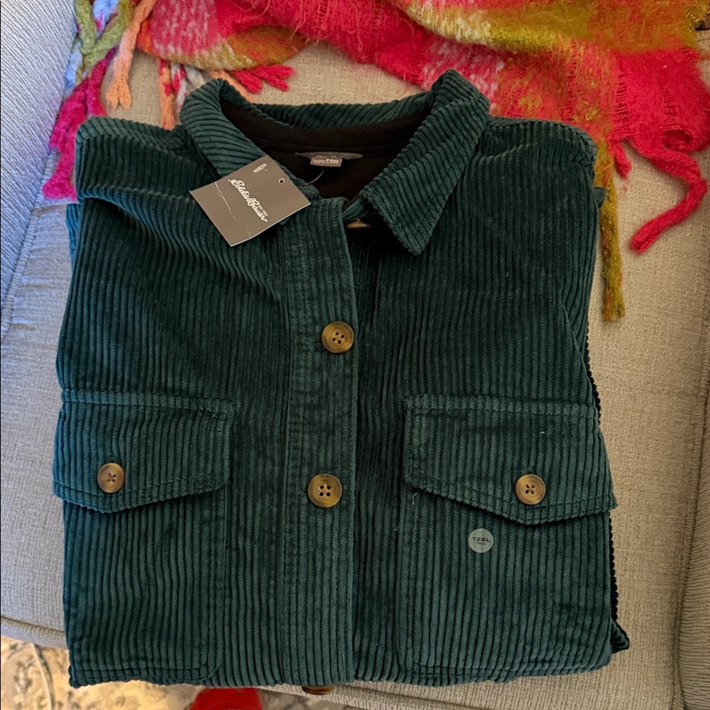 Eddie Bauer NWT Fleece Lined Corduroy Shacket